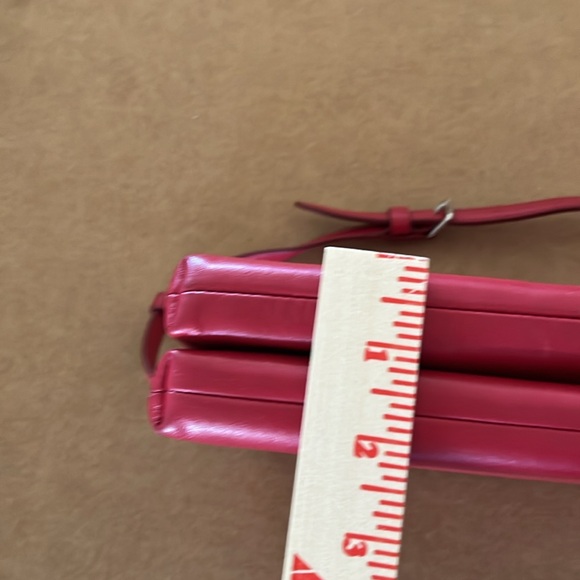 Coach Smith Crosby Red Silvertone Hardware Double Zip Leather Crossbody - Picture 11 of 16